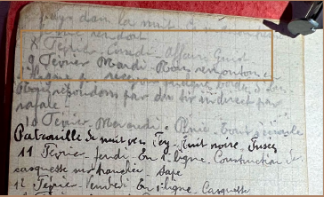 photo 25 Extrait des Notes de Guerre de Jules Henri Colliot