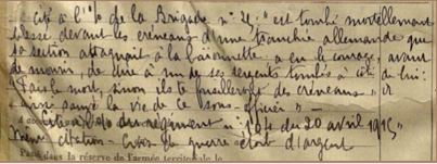 photo 79 Extrait de la Fiche Militaire de René Pierre Marie Richez