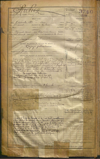 photo 80 Fiche Militaire de René Pierre Marie Richez