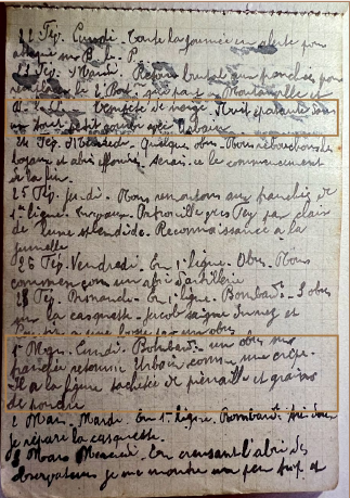 photo 83 Extrait des Notes de Guerre de Jules Henri Colliot