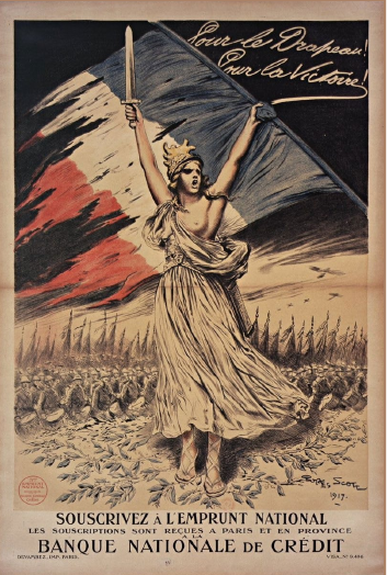 photo 94 1917 Affiche pour le troisième emprunt national français de la Banque Nationale de Crédit lors de la Première Guerre Mondiale